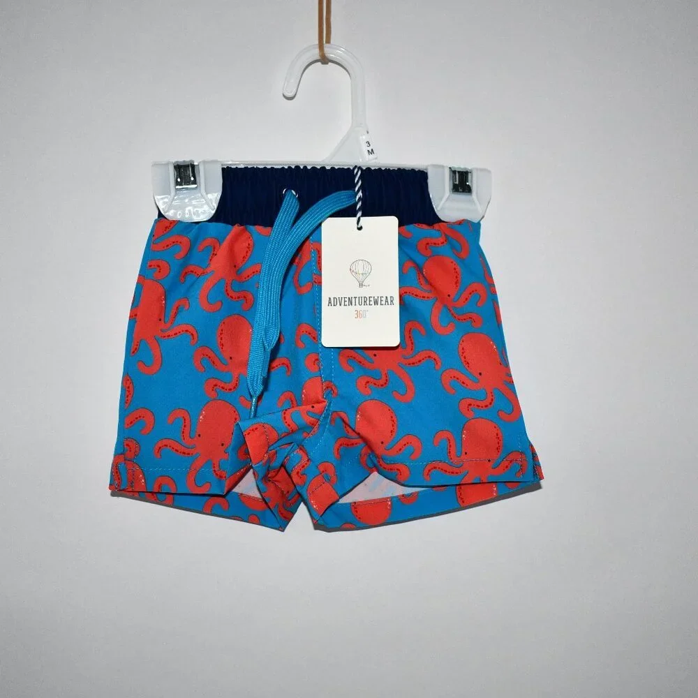 Adventurwear 360 Octopus Print Swim Trunks Size: 6 Mos #S44W482A NWT